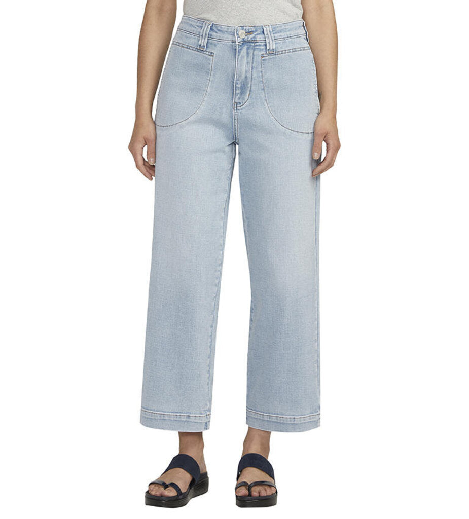 High rise wide leg crop jeans best sale