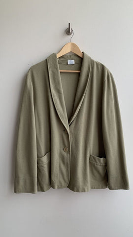 Sage Button Front Collared Knit Jacket - Size Large (Estimated