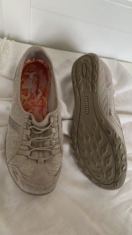 Skechers Light Brown Memory Foam Slip On Sneaker - Size 9.5
