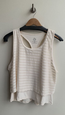 RBX Cream Two-Layer Athletic Tank - Size Large