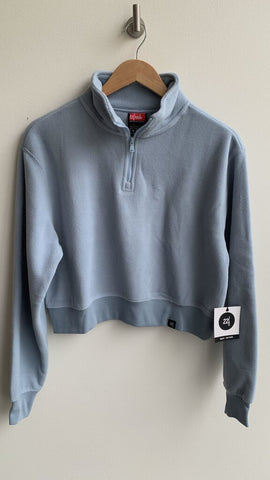 22Fresh Blue Fleecy Pullover 1/4 Zip Sweater - Size Medium (NWT)