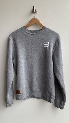 Good Sasky Heathered Grey Chest Logo Pullover Sweatshirt - Size Small