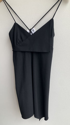 Zara Black Thin Strap Asymmetrical Hem Dress - Size X-Small (NWT)