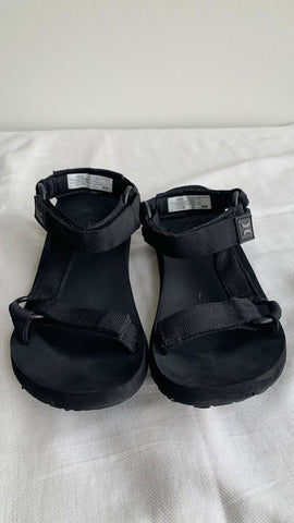 Hurley Black Velcro Strap Sandals - Size 8