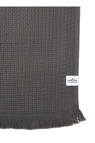 Tofino Towel 'Nala' Iron Grey Basket Weave Throw