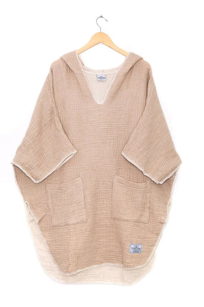 Tofino Towel 'Cocoon' Poncho -Tan