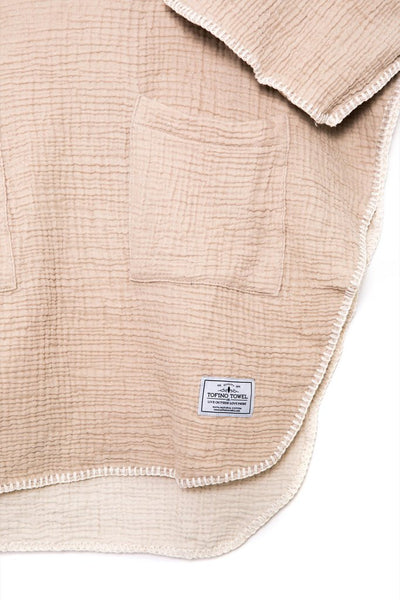 Tofino Towel 'Cocoon' Poncho -Tan