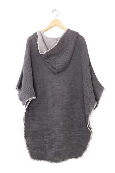 Tofino Towel 'Cocoon' Poncho - Grey