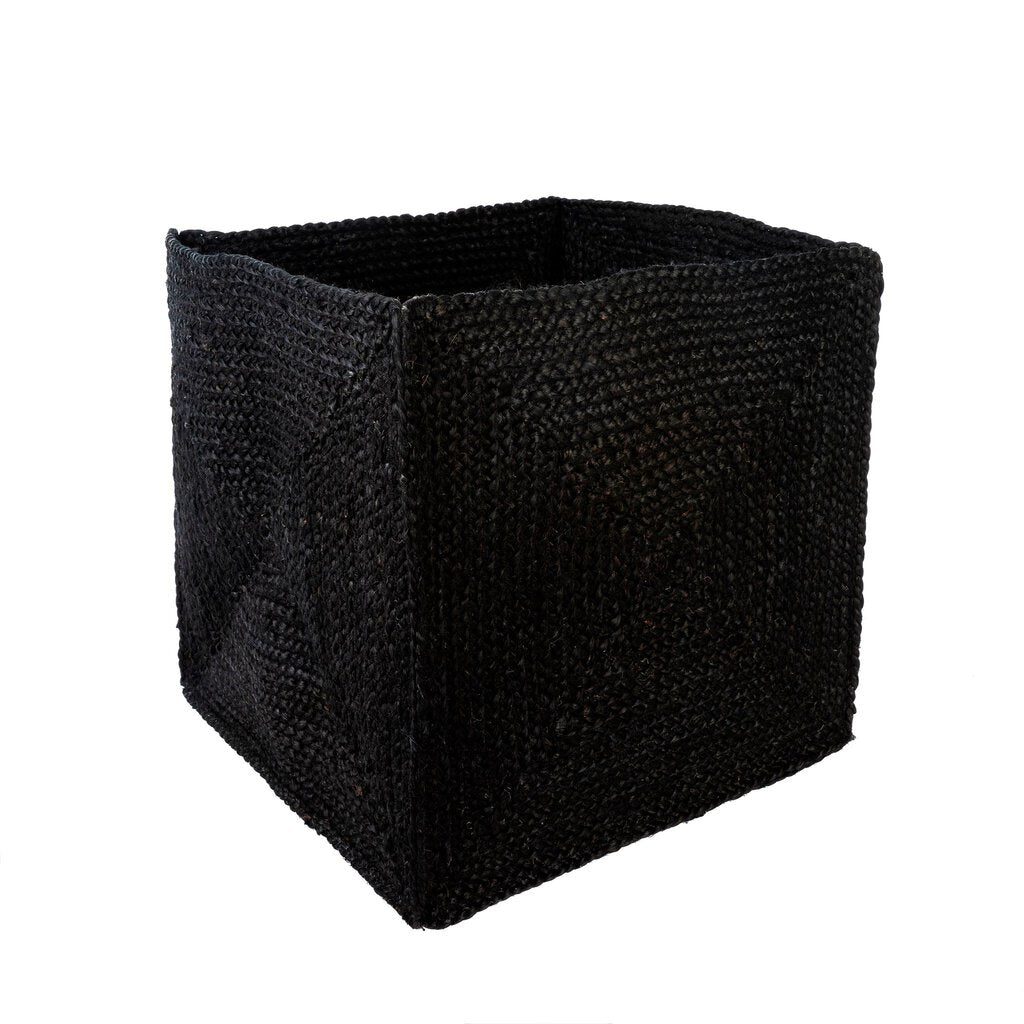 Indaba Leila Jute Basket - Black