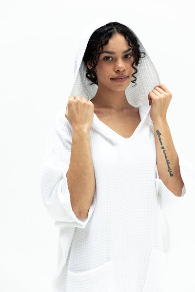 Tofino Towel 'Cocoon' Poncho - White