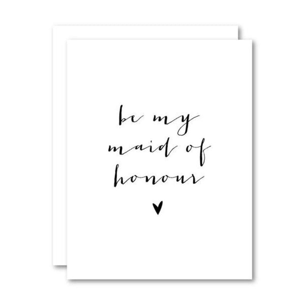 Stevie + Bean Paperie 'Be My Maid of Honour' Card