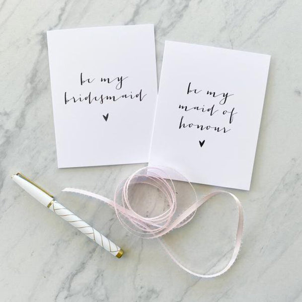 Stevie + Bean Paperie 'Be My Maid of Honour' Card