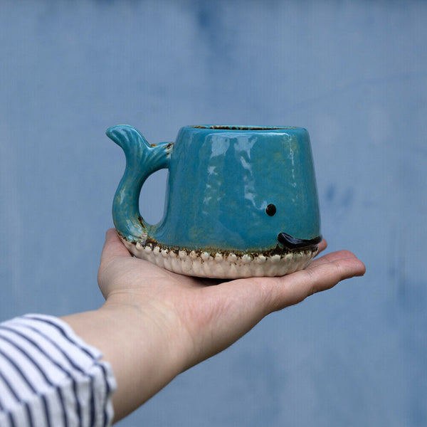 Indaba Whale Mug Blue