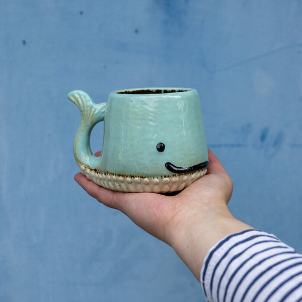 Indaba Whale Mug Aqua