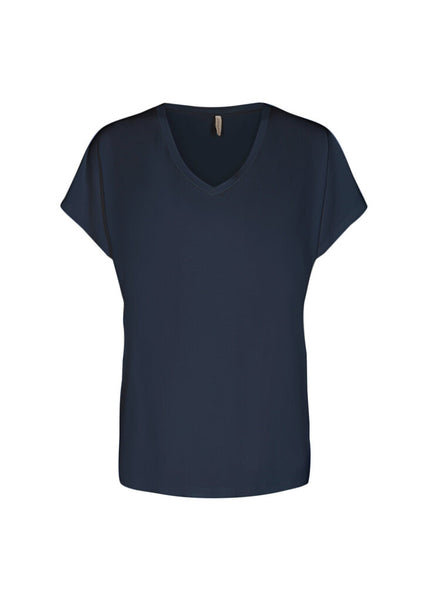 Soyaconcept 'Marica' V-Neck Tee- Navy