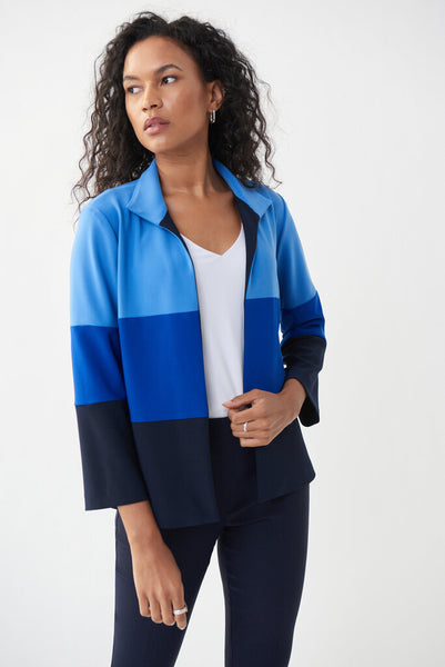 Joseph Ribkoff 222152 Collared Open Front Jacket