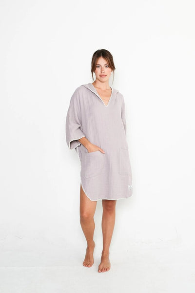 Tofino Towel 'Cocoon' Poncho - Lilac