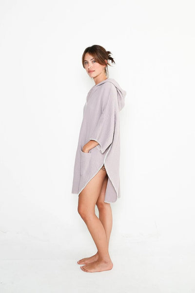 Tofino Towel 'Cocoon' Poncho - Lilac