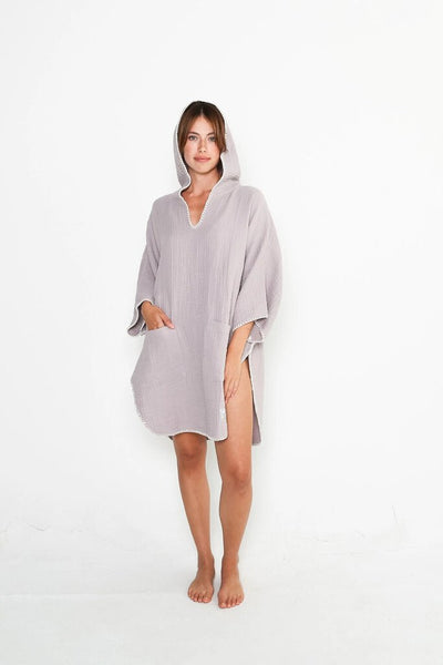Tofino Towel 'Cocoon' Poncho - Lilac