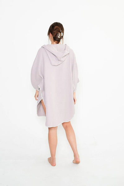 Tofino Towel 'Cocoon' Poncho - Lilac