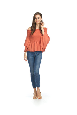 Papillon Off the Shoulder Smock Blouse