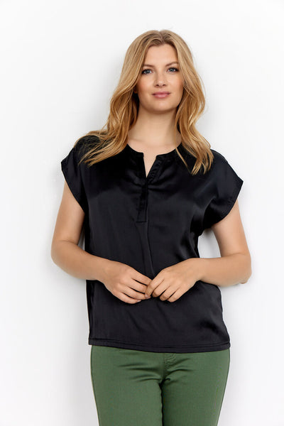 Soyaconcept 'Thilde' Short Sleeve Blouse - Black