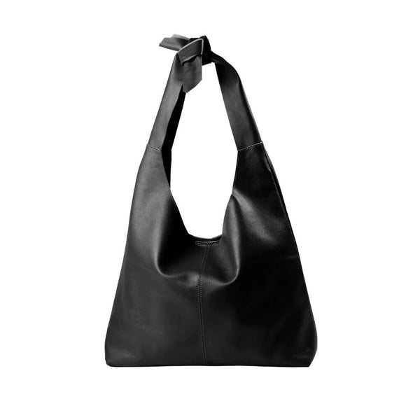 RISA Knot Leather Tote - Black