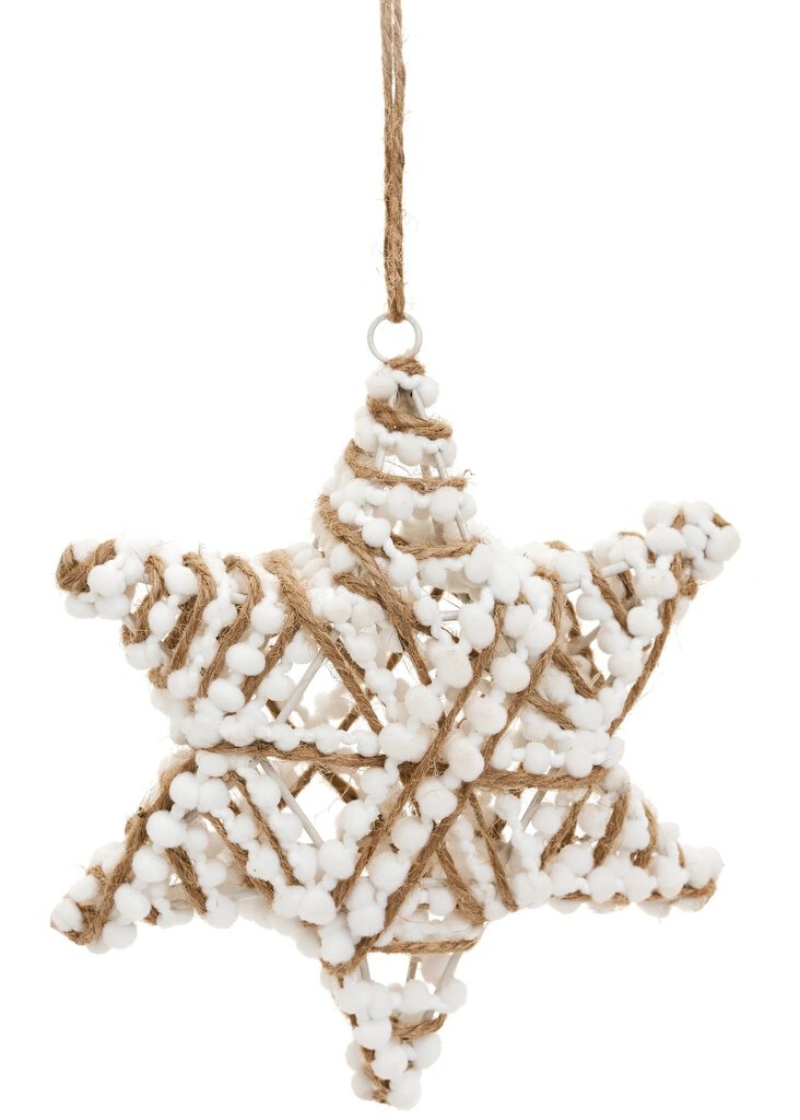 Burlap/Poly Star Ornament