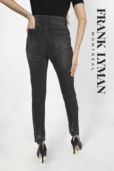 Frank Lyman 223421U Black Embroidered Denim