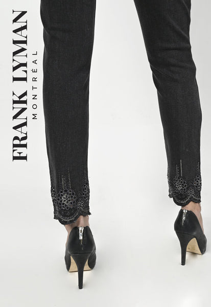 Frank Lyman 223421U Black Embroidered Denim