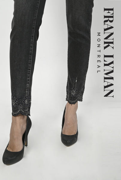 Frank Lyman 223421U Black Embroidered Denim