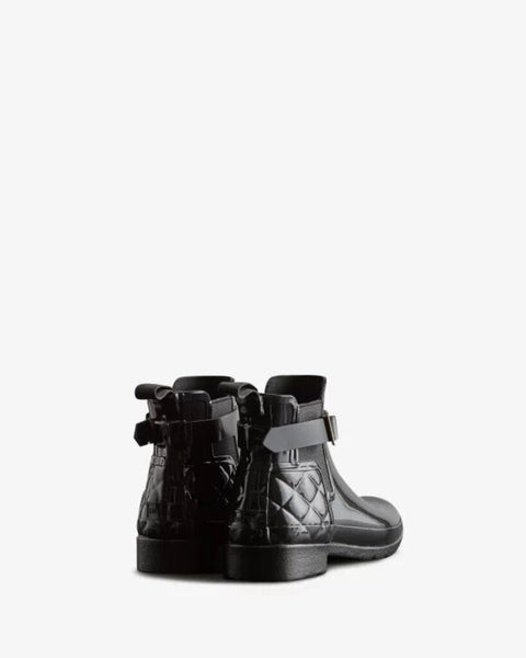 Hunter Slim Fit Quilted Gloss Chelsea Boots