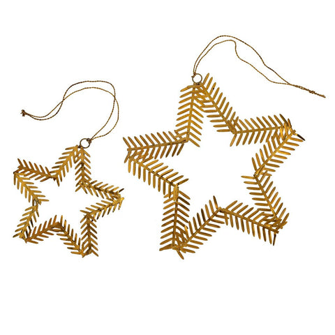 Indaba Christmas Gold Star Ornament