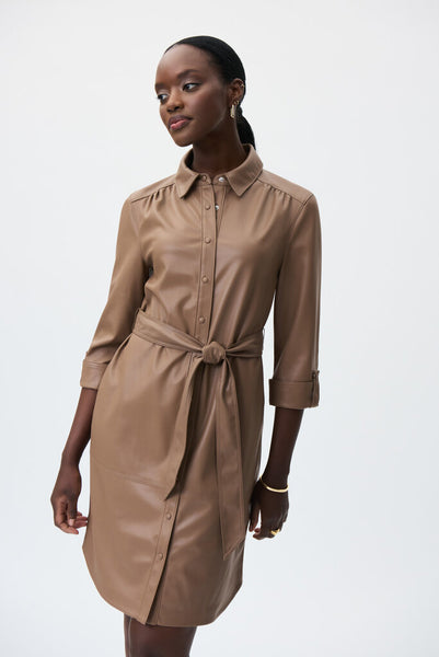 Joseph Ribkoff 221935 Leatherette Dress