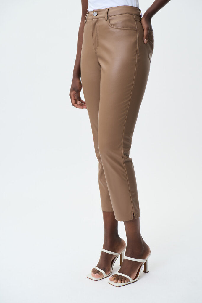 Joseph Ribkoff 231915 Faux Leatherette Straight Leg Pant