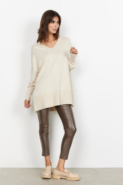 Soyaconcept 'Dollie' Relaxed V-Neck Pullover - Cream