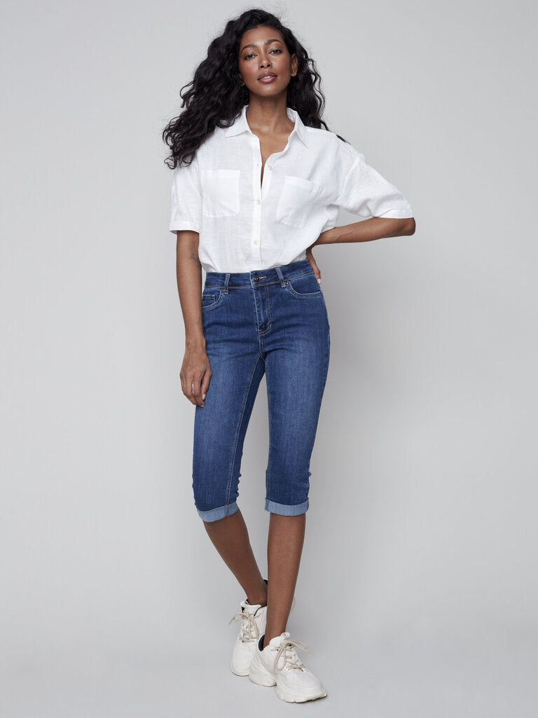 Charlie B Denim Pedal Pusher