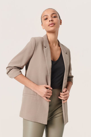 Soaked in Luxury 'Shirley' Blazer - Brindle