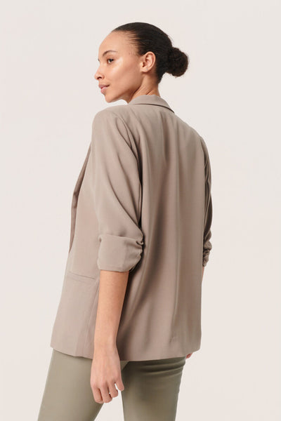 Soaked in Luxury 'Shirley' Blazer - Brindle