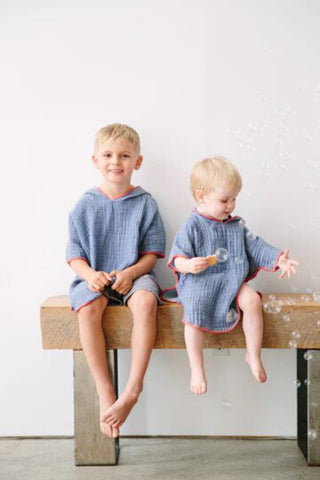 Tofino Towel Kids 'Pebble' Poncho - Indigo