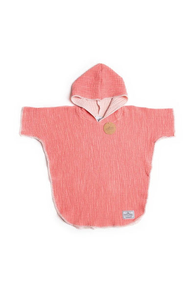 Tofino Towel Kids 'Pebble' Poncho - Coral