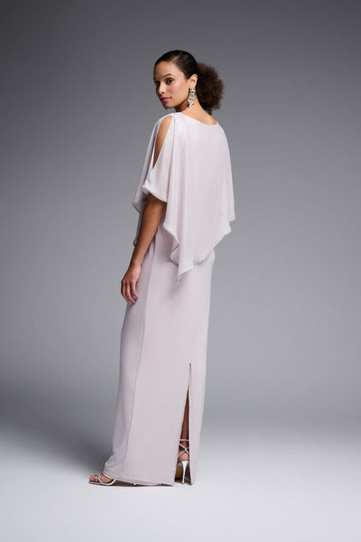 Joseph Ribkoff 231762 Overlay Sheath Gown - Mother of Pearl