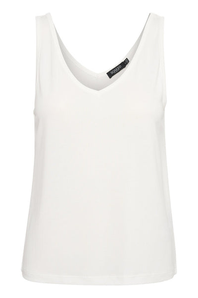 Soaked In Luxury 'Columbine' V-Neck Tank - White