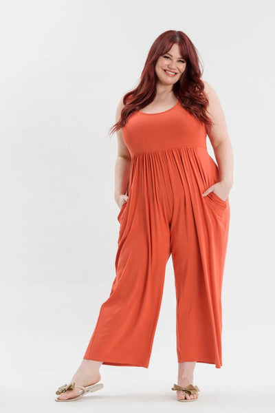 Lav + Kush Palazzo Romper - Paprika