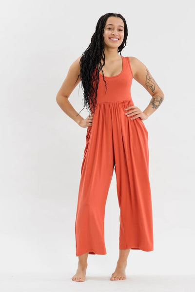 Lav + Kush Palazzo Romper - Paprika