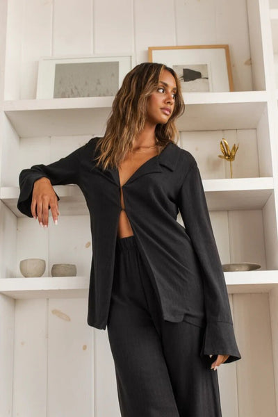 Dailystory 'Mathilde' Black Blouse