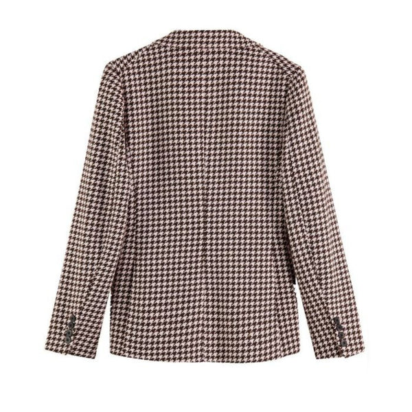 Scotch & Soda Pink/Brown Houndstooth Blazer