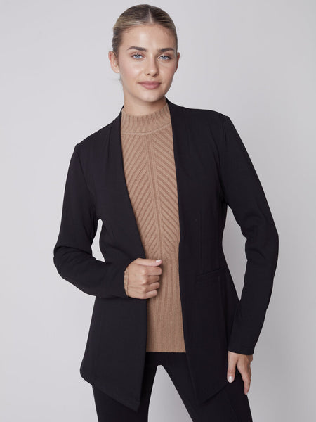 Charlie B Mock Neck Plushy Knit Rib Sweater