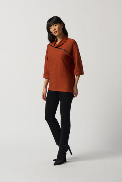 Joseph Ribkoff 233126 Tandoori Zip Detail Sweater
