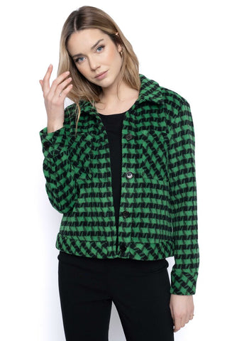 Picadilly Emerald Check Cropped Jacket